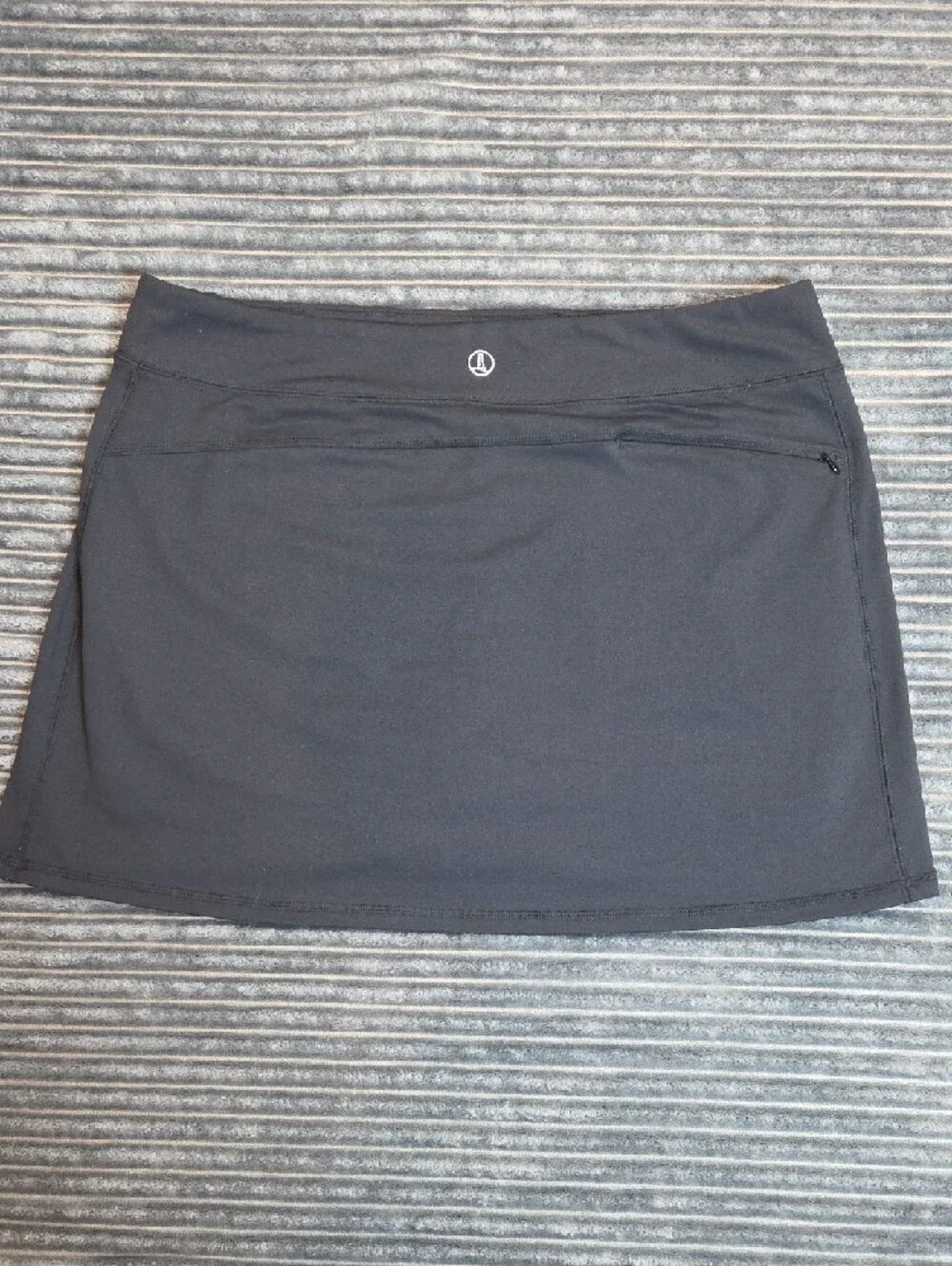 Lands' End Black Athletic Mini Skirt